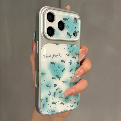 Ombre Gilt School of Fish Acrylic Phone Case