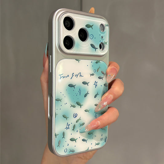 Ombre Gilt School of Fish Acrylic Phone Case
