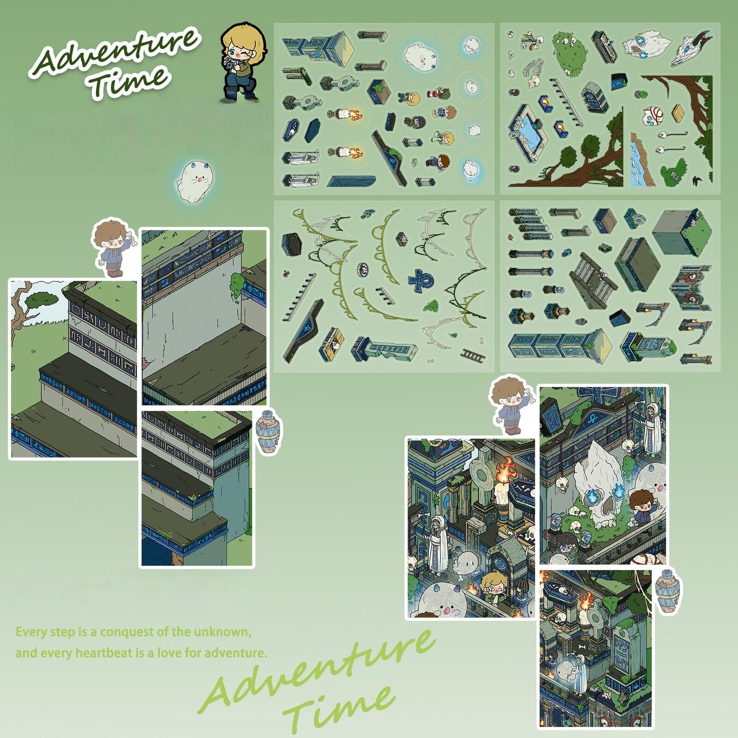 Exploring Ancient Tombs 3D Sticker