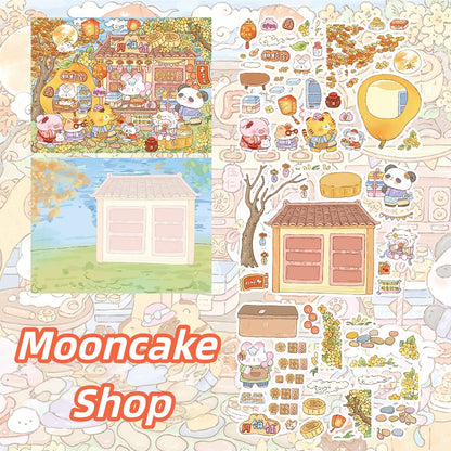 Animal Town 3D Sticker | 3 Cute Miniature Scenes