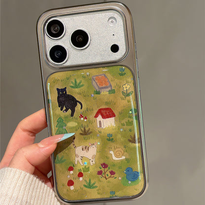 Green Lawn Small Animals Acrylic Phone Case