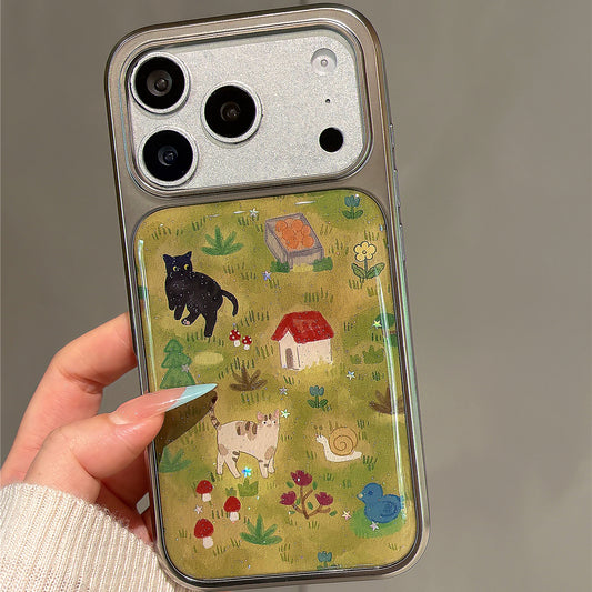 Green Lawn Small Animals Acrylic Phone Case