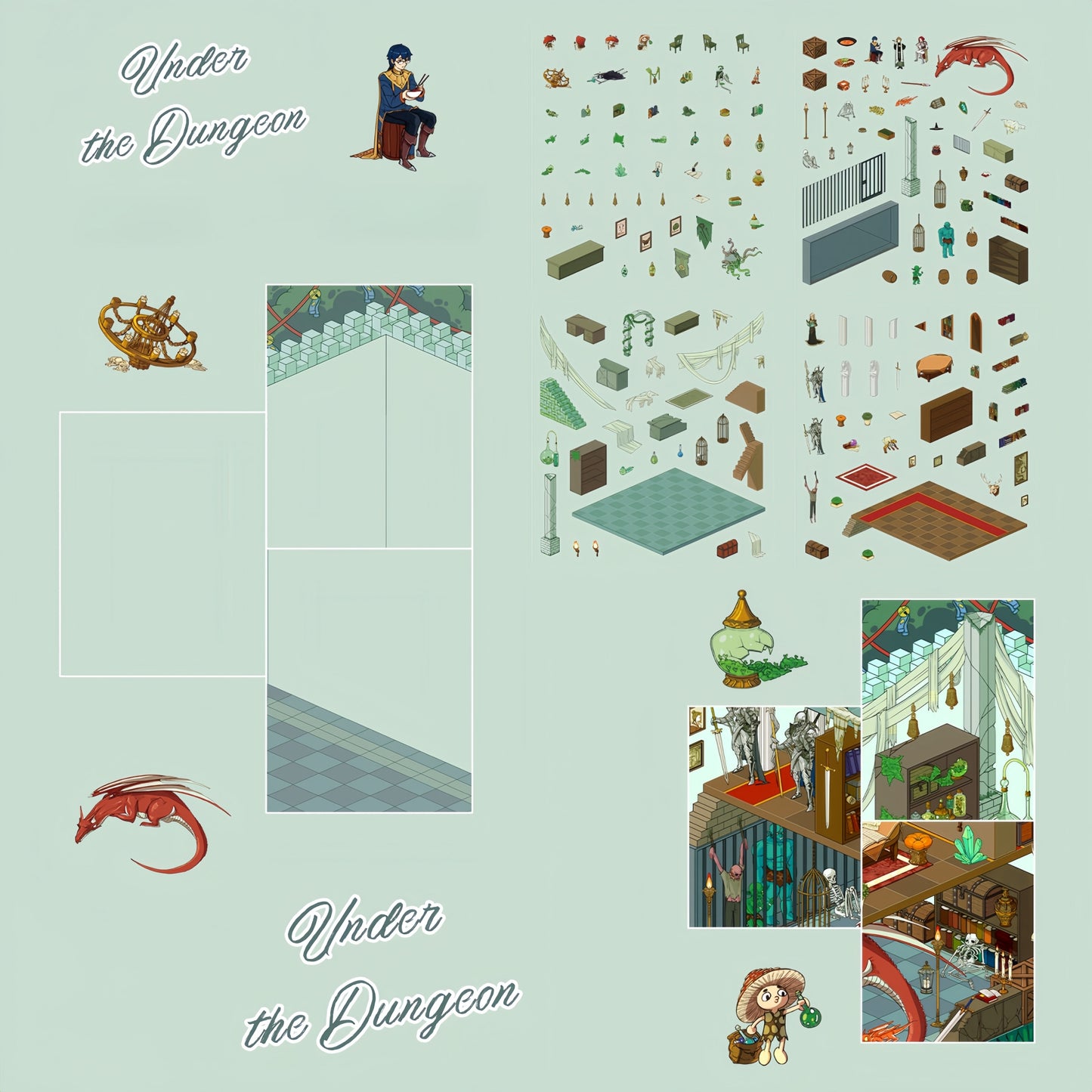 Under the Dungeon 3D Sticker
