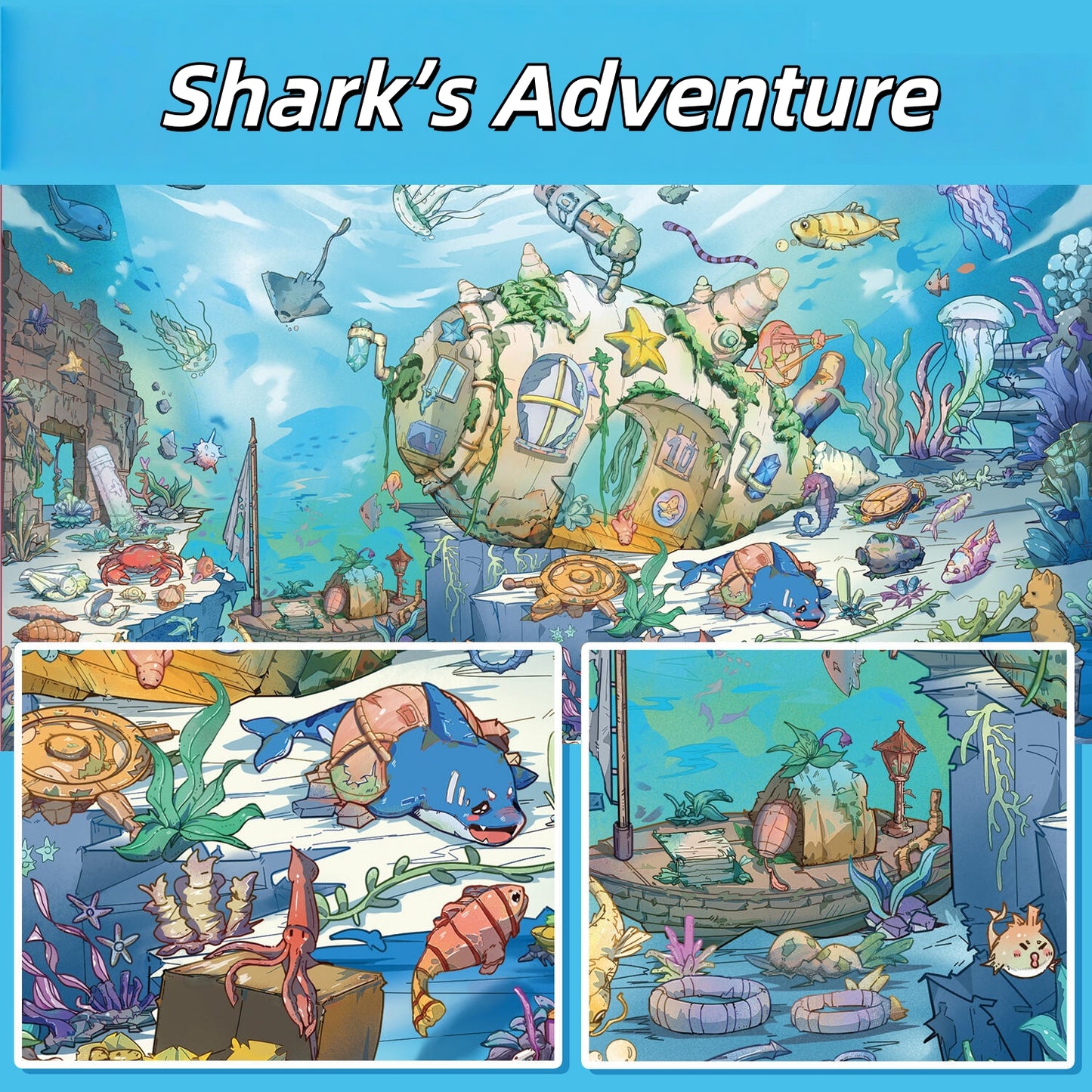 Timeless Tides 3D Sticker | 2 Cute Miniature Scenes