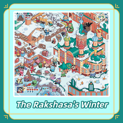 Mythical City 3D Sticker | 3 Cute Miniature Scenes