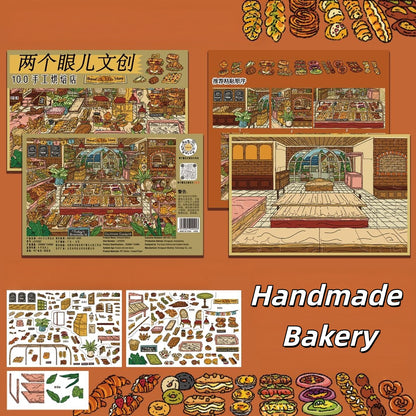 Corner Shop 3D Sticker | 4 Cute Miniature Scenes