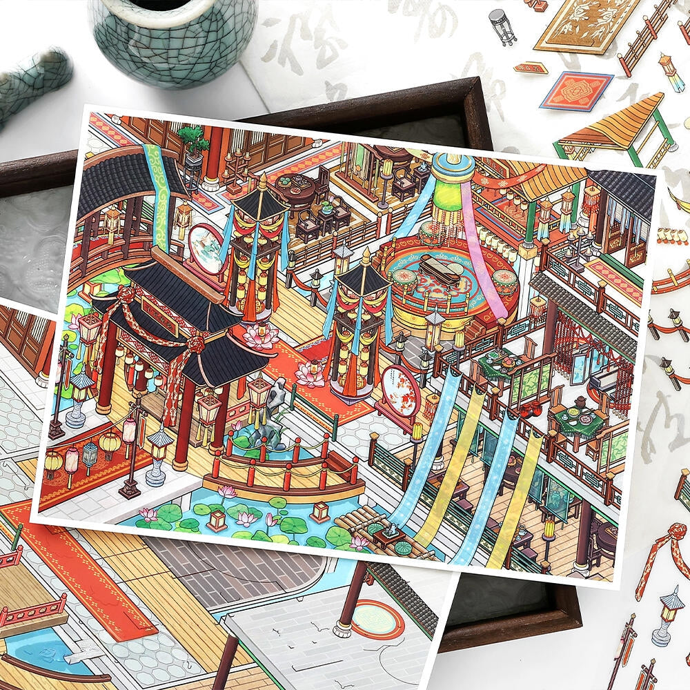 Dueling Stages 3D Sticker | 2 Cute Miniature Scenes