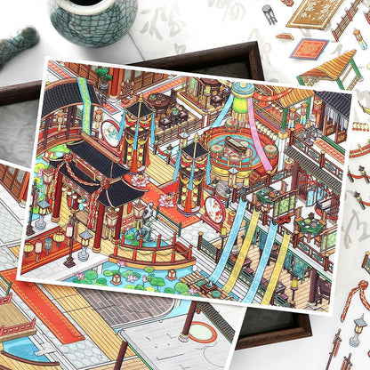 Dueling Stages 3D Sticker | 2 Cute Miniature Scenes