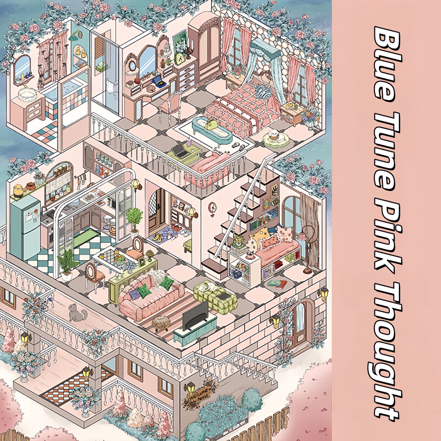 Dreamy Abode 3D Sticker | 2 Cute Miniature Scenes