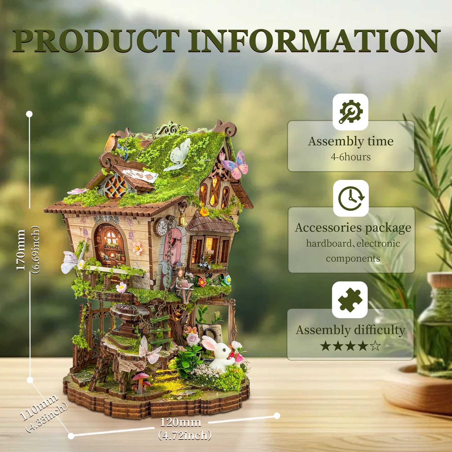 Tree House DIY Miniature House - English Instructions