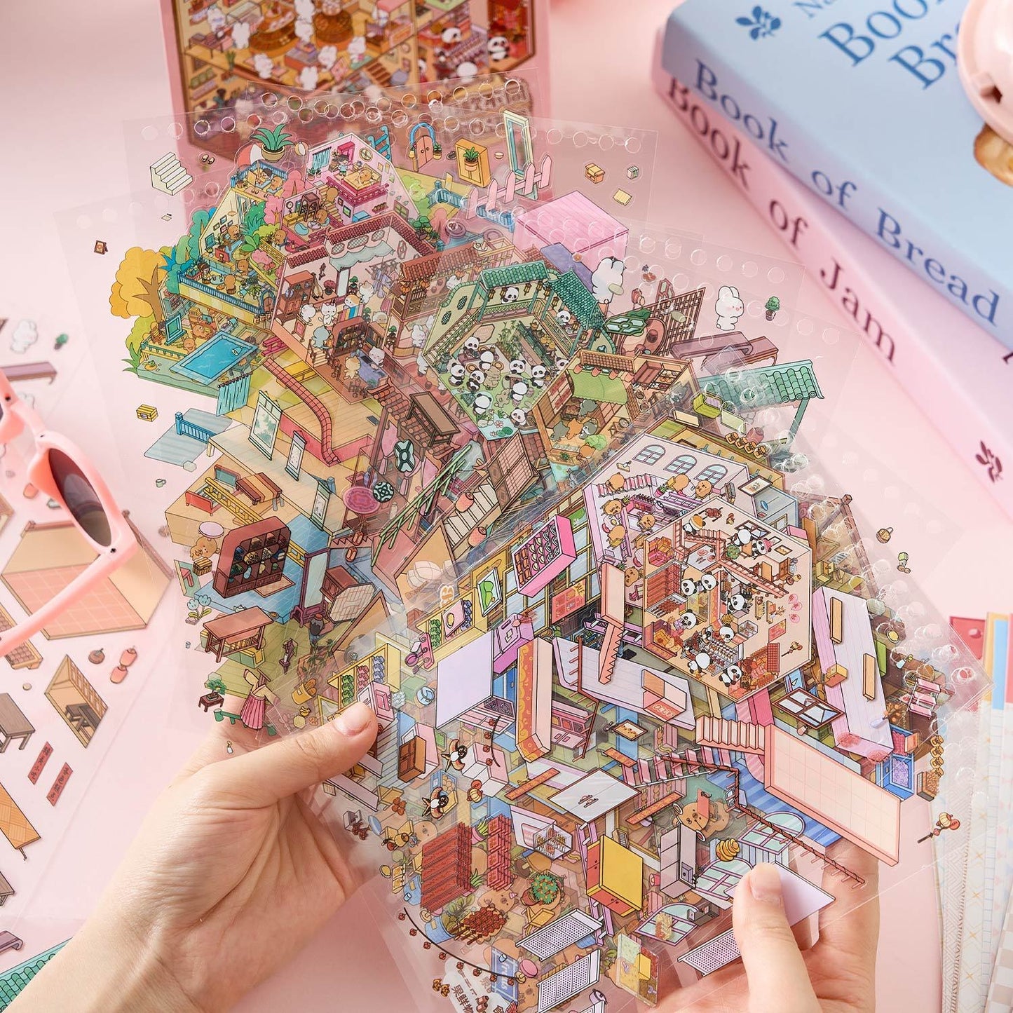 Sunshine Town 3D Sticker Book