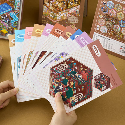Fantasy Town 3D Sticker Book