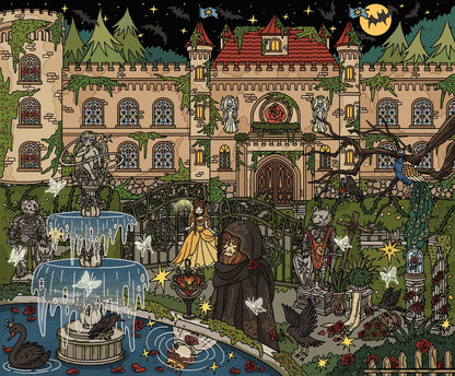 Dark Fairy Tale 3D Sticker | 4 Cute Miniature Scenes