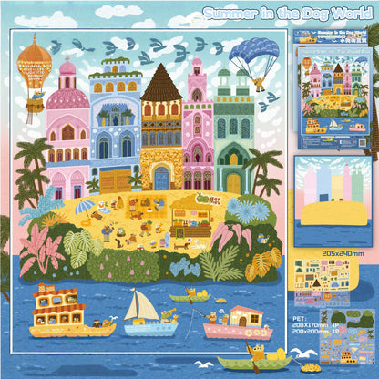 Puppy‘s World 3D Sticker | 3 Cute Miniature Scenes