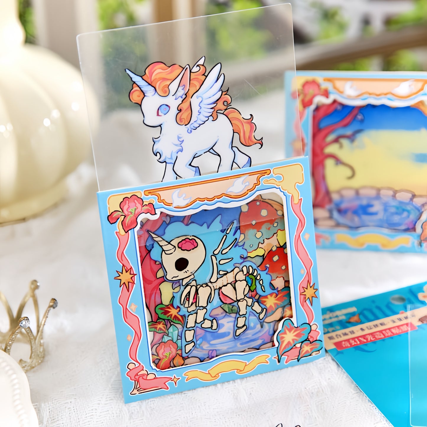 X-ray of Fantasy Creatures 3D Sticker | 2 Cute Miniature Scenes