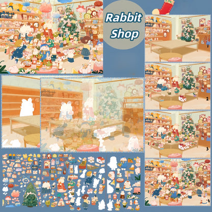 Fantasy Christmas 3D Sticker | 2 Cute Miniature Scenes