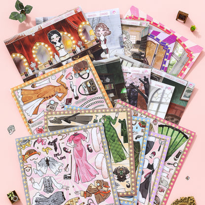 Republican Era Style Dress Up 3D Sticker Book