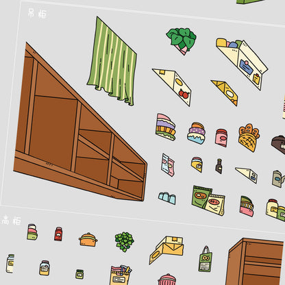 Cozy Little Room 3D Sticker | 2 Cute Miniature Scenes