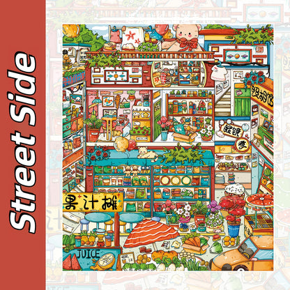 Cute Busy Town 3D Sticker | 5 Cute Miniature Scenes