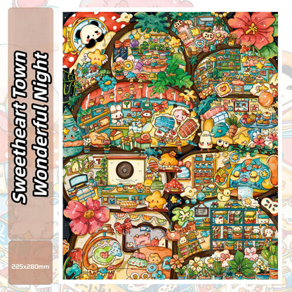 Grid Room Series 3D Sticker | 3 Cute Miniature Scenes