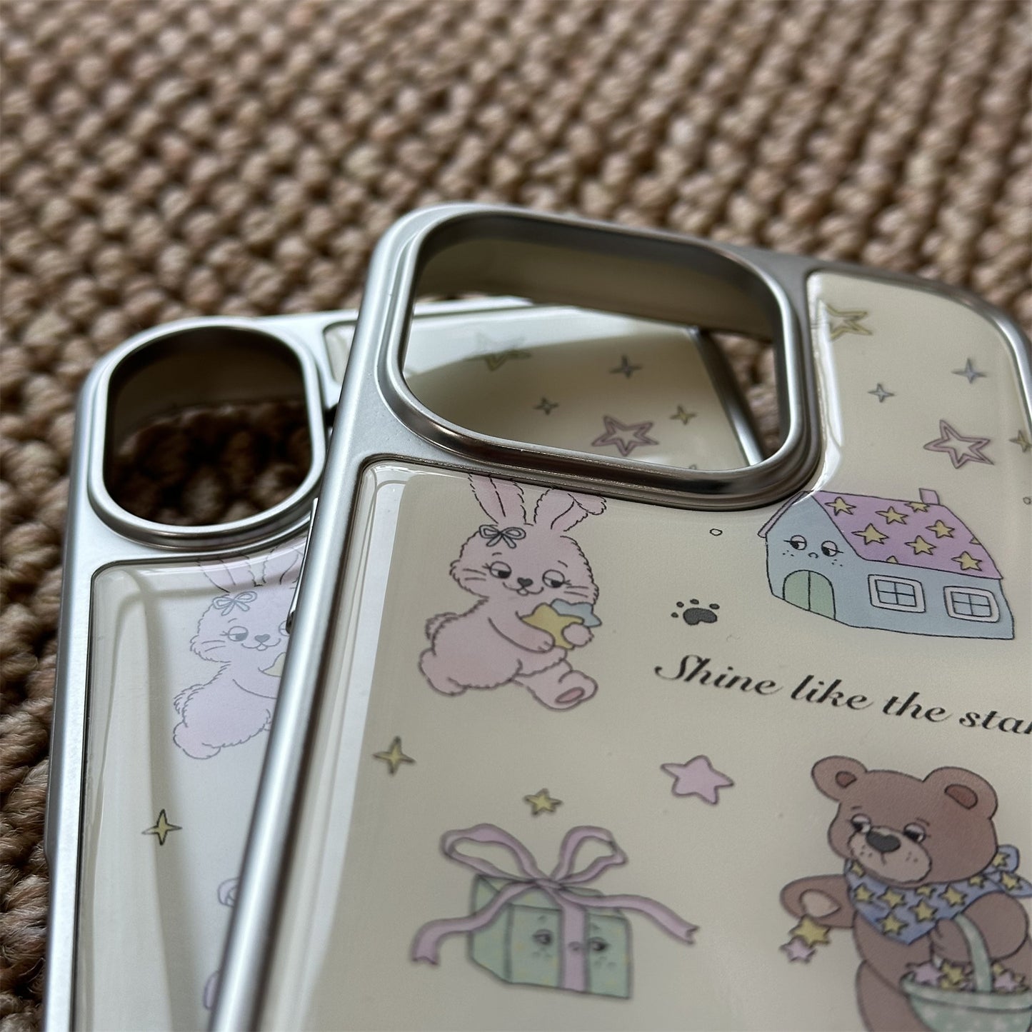 Bear and Bunny Acrylic Phone Case