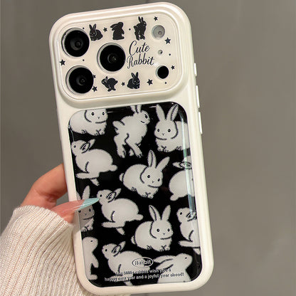 Glitter Line Little White Rabbit Acrylic Phone Case