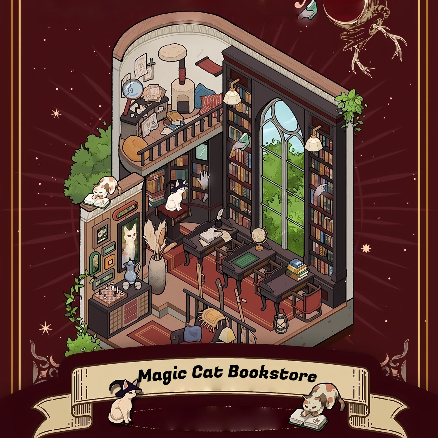 Magic Secret Valley 3D Sticker | 4 Cute Miniature Scenes