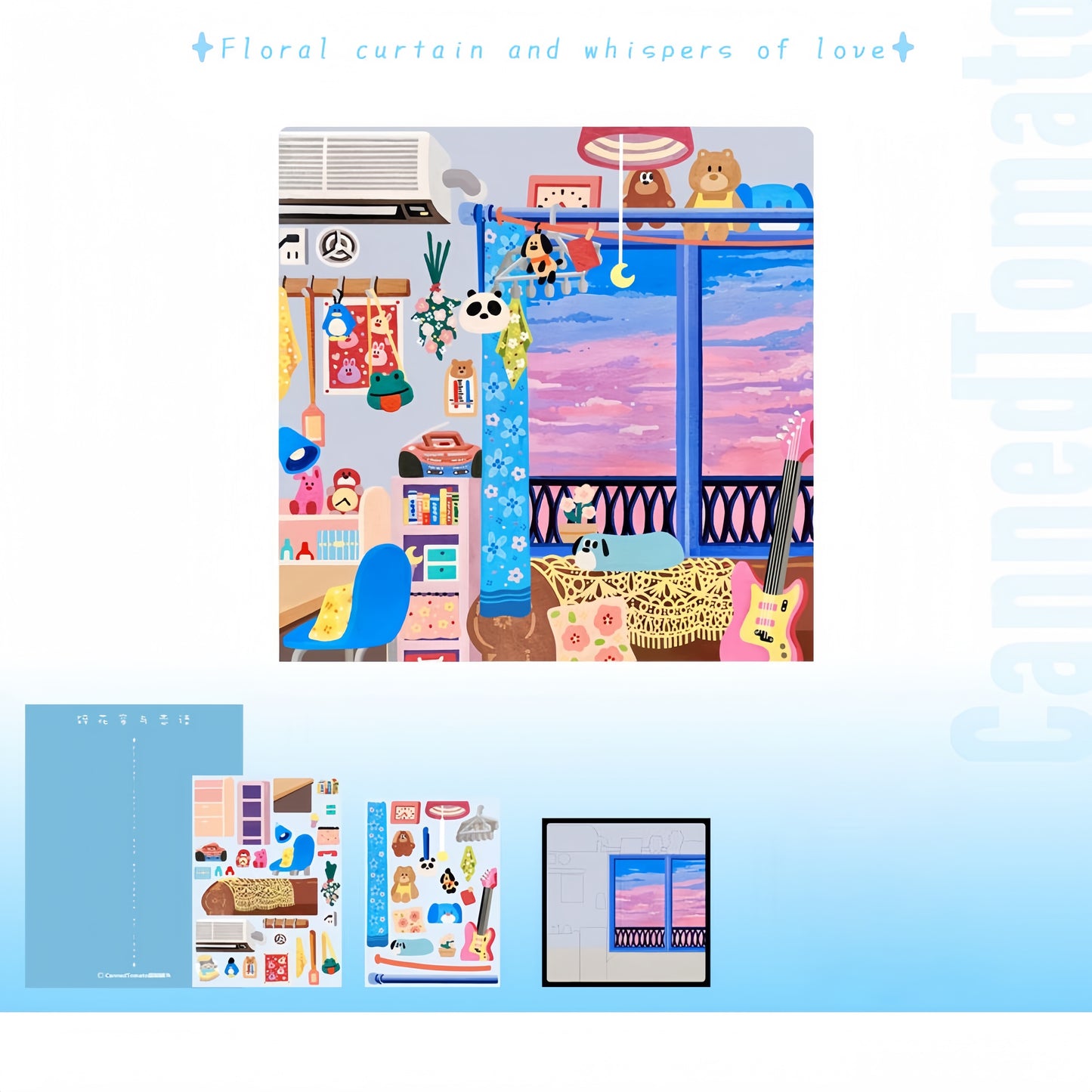 Dream in My Dreamy Room 3D Sticker | 5 Cute Miniature Scenes
