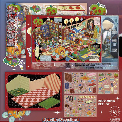 Dream Catcher Pavilion 3D Sticker | 4 Cute Miniature Scenes