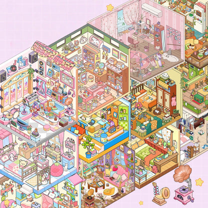 Dream Cottage 3D Sticker Book