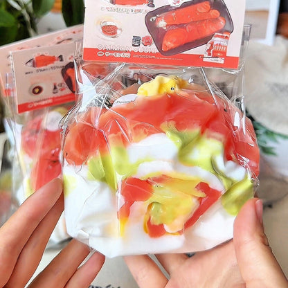 Wasabi Salmon Extra Thick Bread Roll Squishy