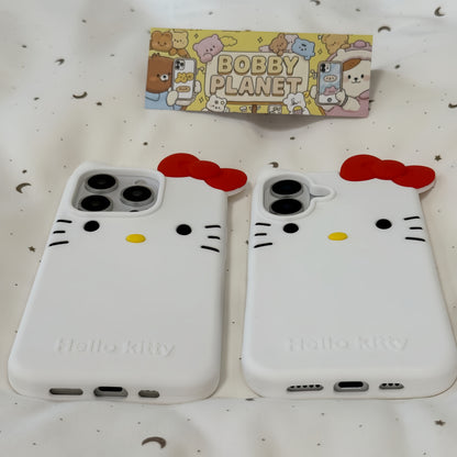 Cartoon Bow-Tie Cat Silicone Phone Case