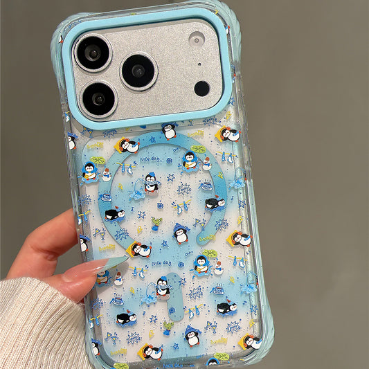 Penguin Illustration Acrylic Phone Case