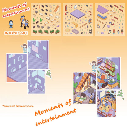 Internet Cafe 3D Sticker
