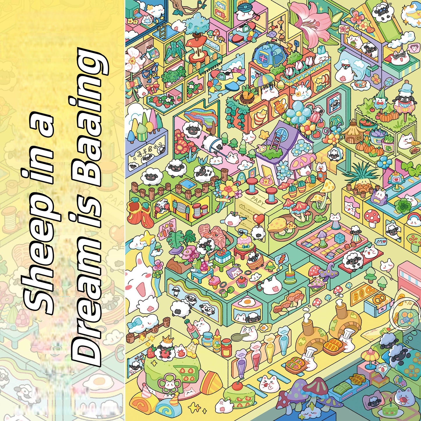 Leisure Life 3D Sticker | 3 Cute Miniature Scenes
