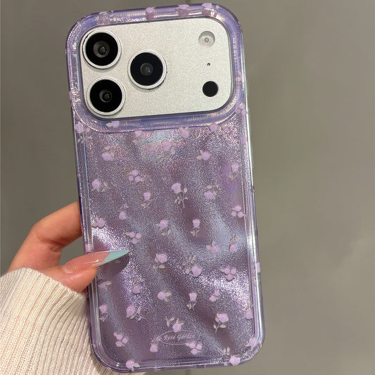 Purple Flowers Acrylic Phone Case