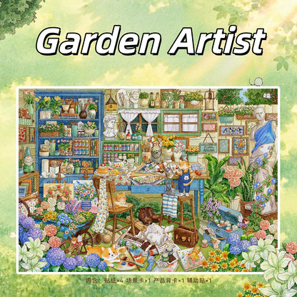 Garden’s Whisper 3D Sticker | 3 Cute Miniature Scenes