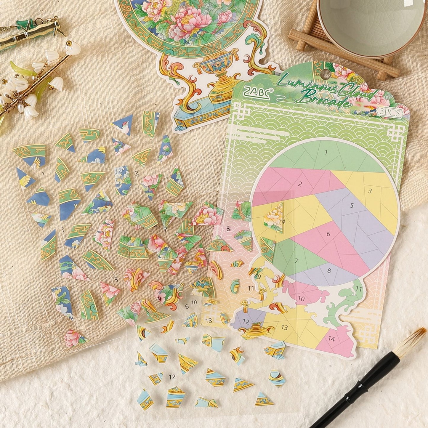 Antique Restoration 3D Sticker | 4 Cute Miniature Scenes