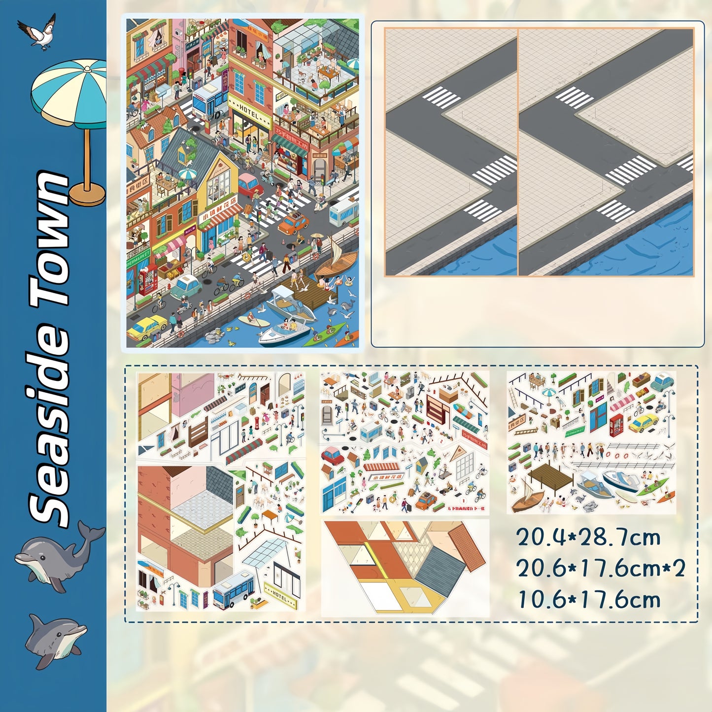 Across the Seasons 3D Sticker | 5 Cute Miniature Scenes