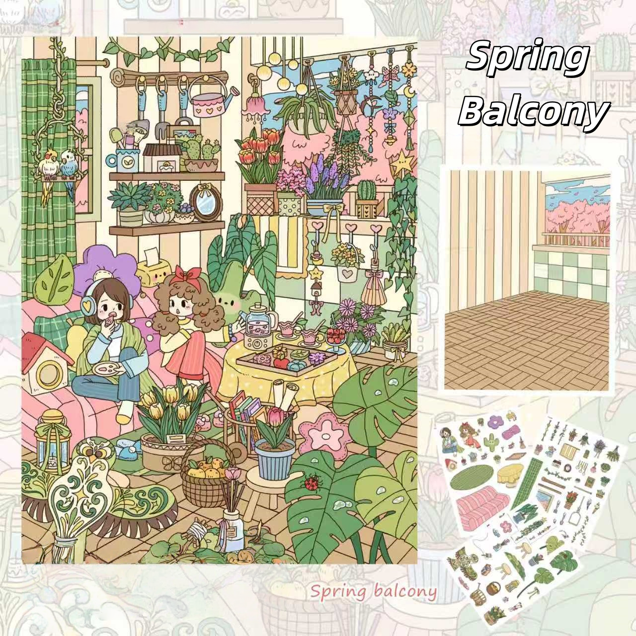 Life in Four Seasons 3D Sticker | 6 Cute Miniature Scenes