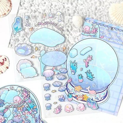 Whimsical House 3D Sticker | 4 Cute Miniature Scenes