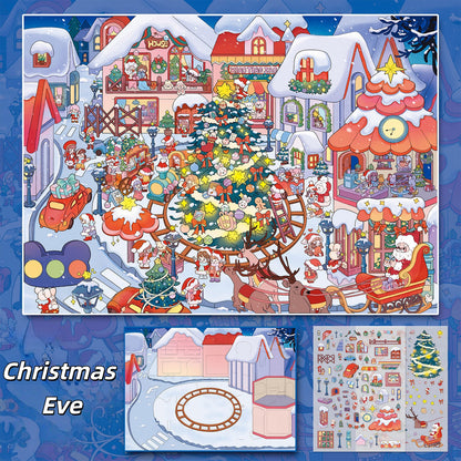 Happy Holidays 3D Sticker | 2 Cute Miniature Scenes