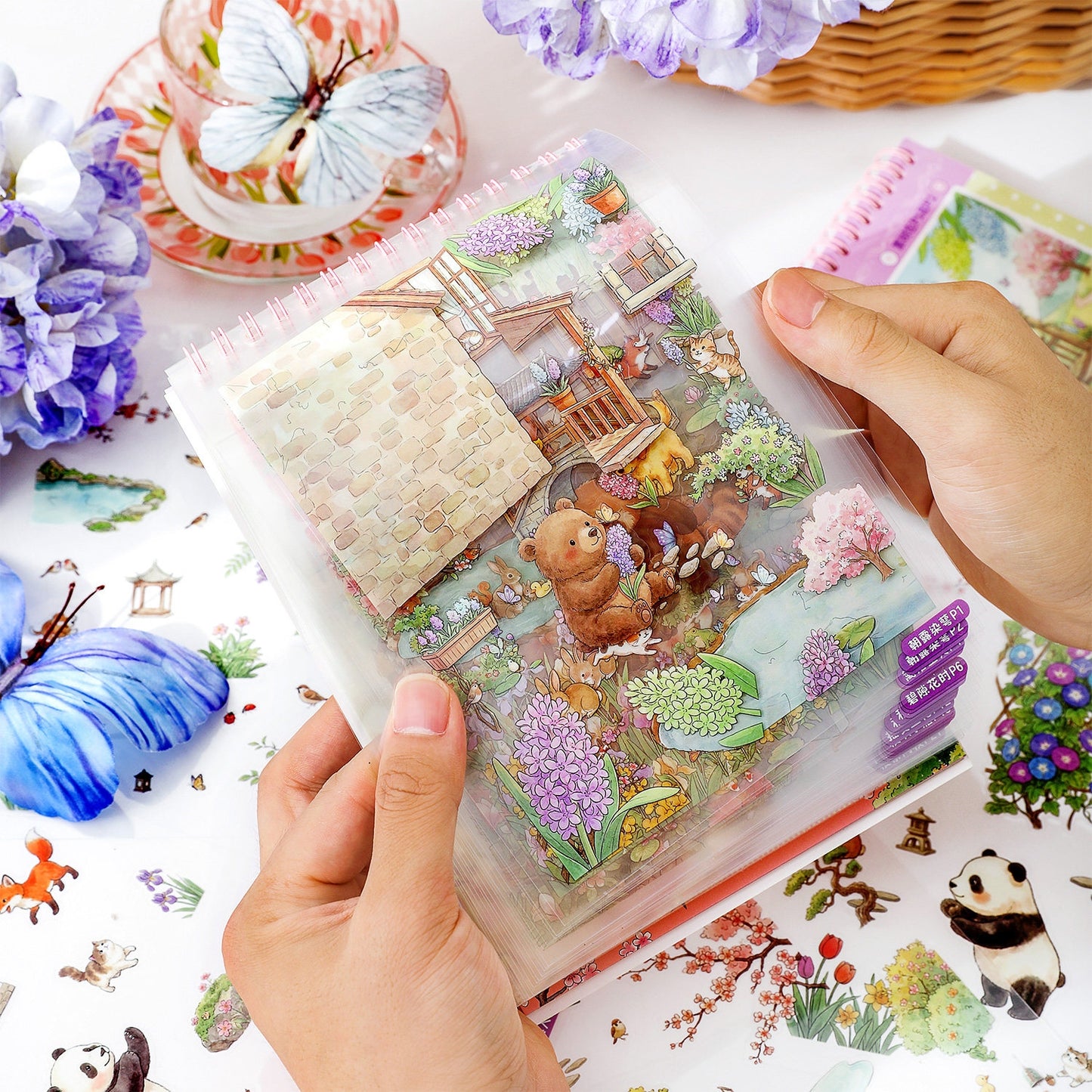 Spring Blooms in the Wild 3D Sticker Book