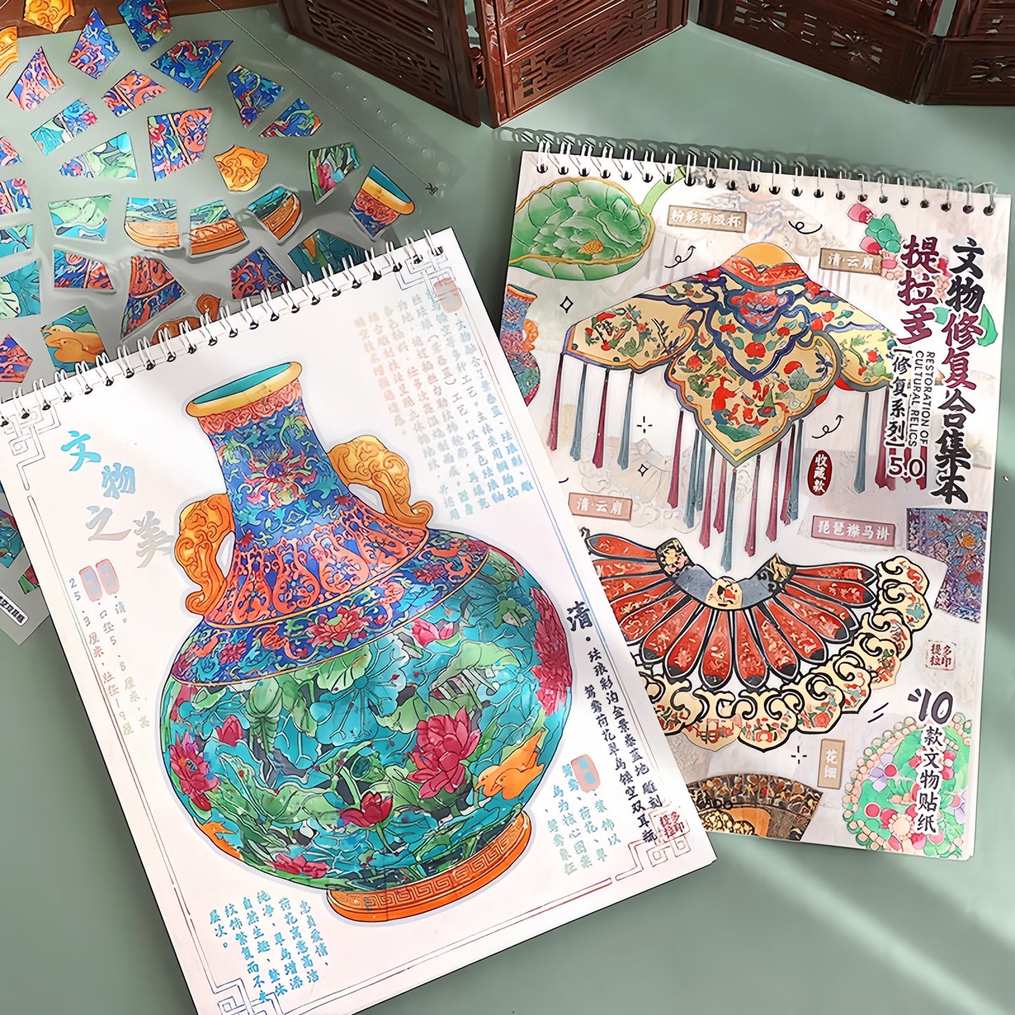 Antique Restoration 3D Sticker Book