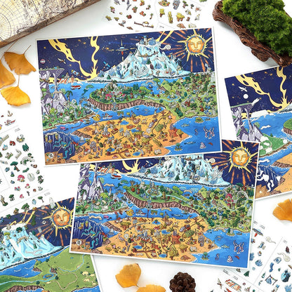 The Waste 3D Sticker | 2 Cute Miniature Scenes