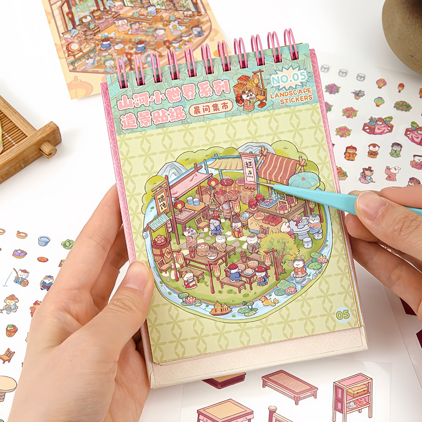 Ancient Chinese Pavillion 3D Sticker Book