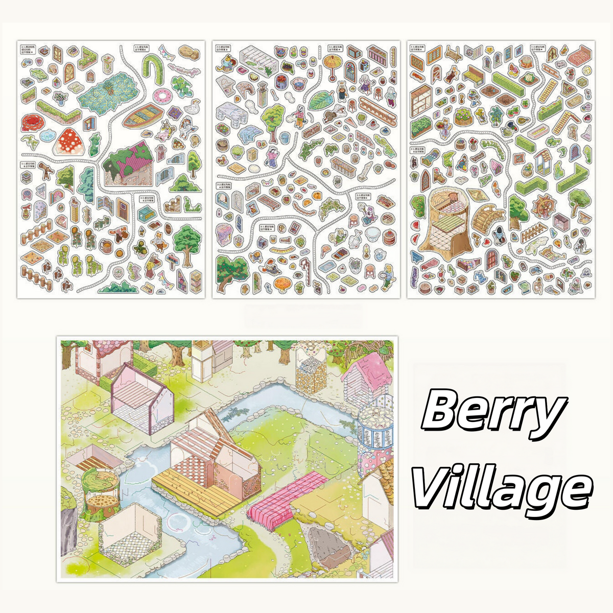 Cosmic Scenes 3D Sticker | 2 Cute Miniature Scenes