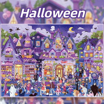 Happy Festival 3D Sticker | 2 Cute Miniature Scenes