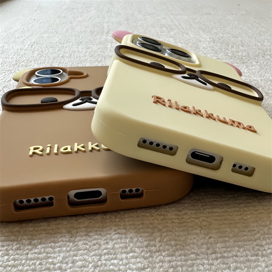 Glasses Bear Silicone Phone Case