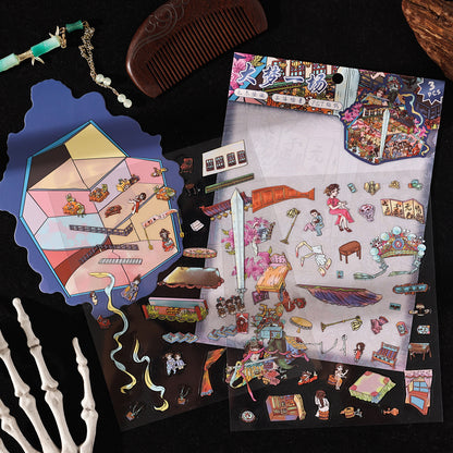 Endless Grotesque 3D Sticker | 4 Cute Miniature Scenes